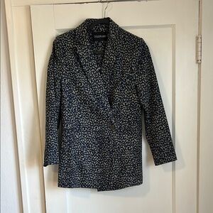 Wildfang Women's Blue Leopard Print Jacket
